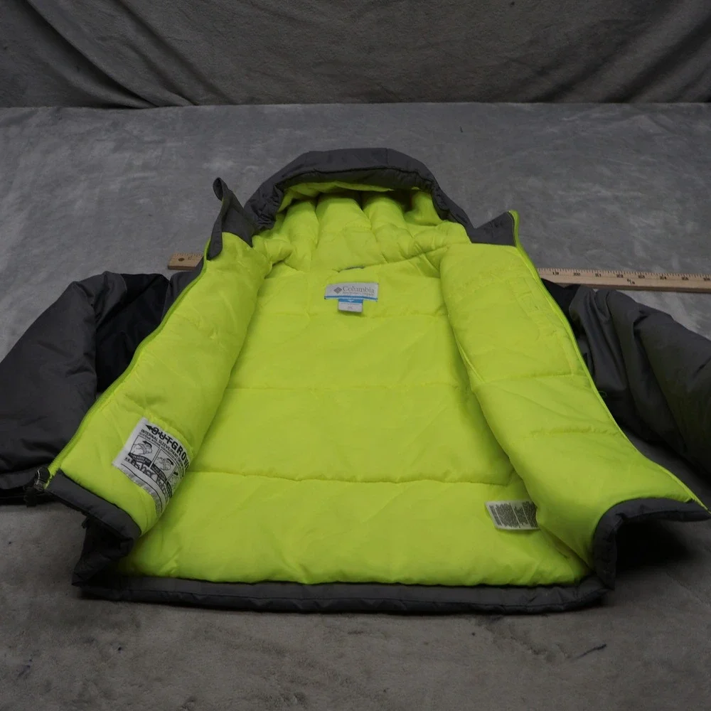 Columbia Jacket Boys XS 6/7 Grey Lightning Lift II Insulated Puffer Ski Snow